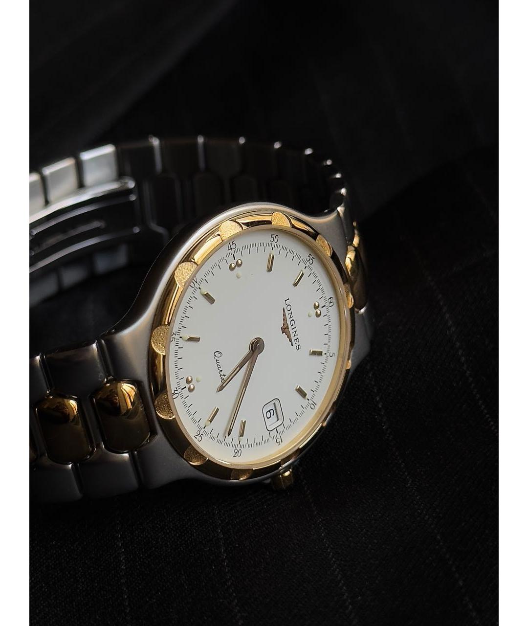 LONGINES Белые стальные часы, фото 2