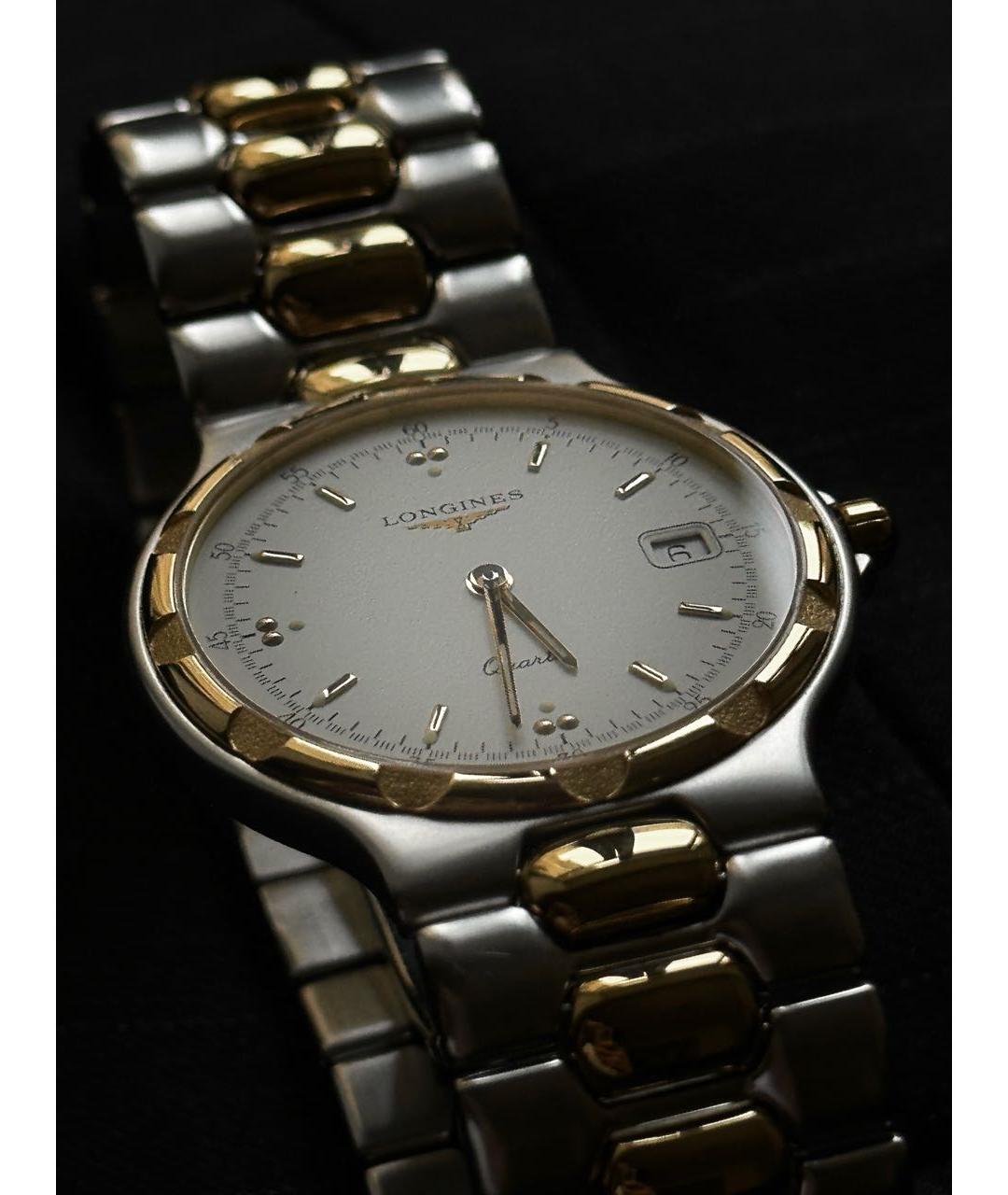 LONGINES Белые стальные часы, фото 4