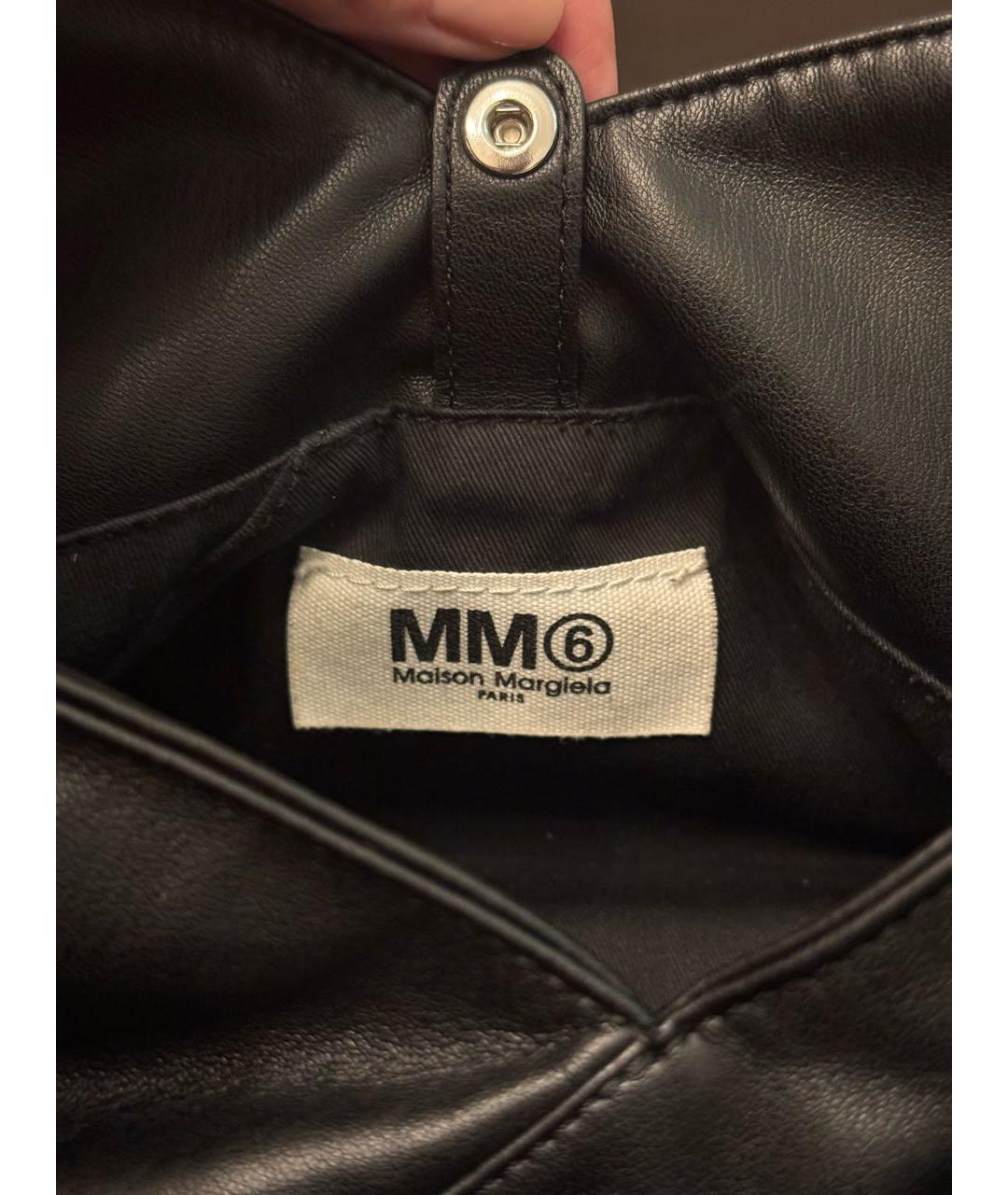 MM6 MAISON MARGIELA Черная тканевая сумка тоут, фото 5