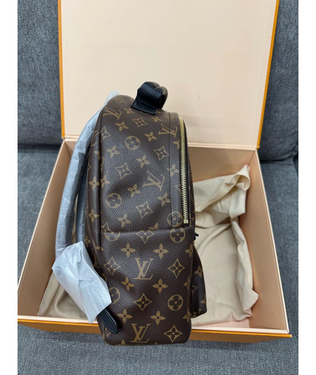 LOUIS VUITTON Коричневый кожаный рюкзак, фото 4