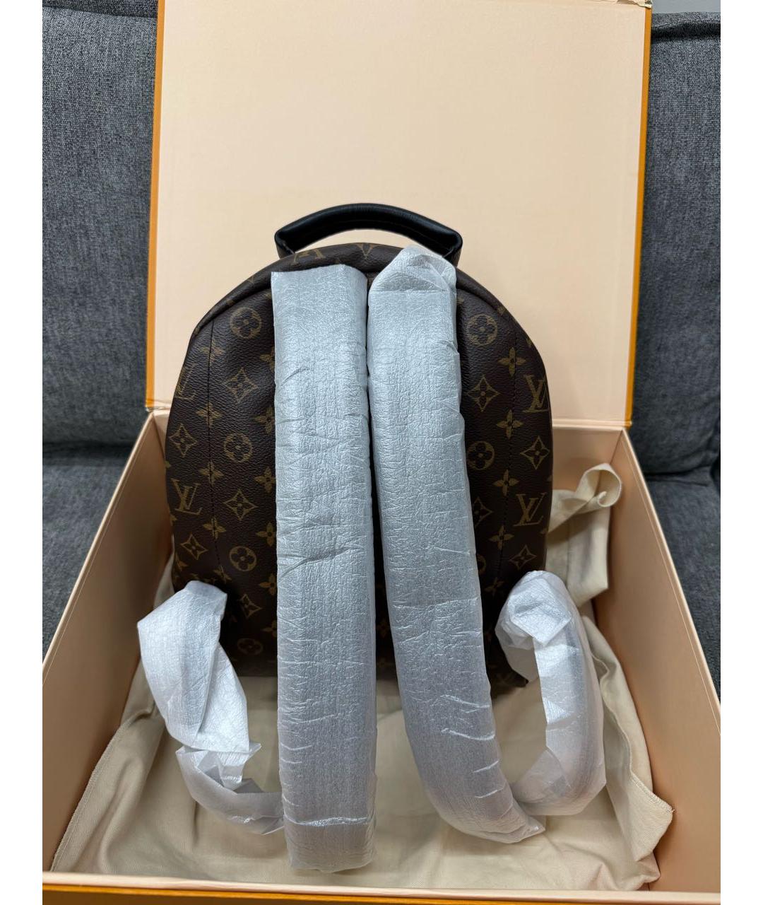 LOUIS VUITTON Коричневый кожаный рюкзак, фото 2