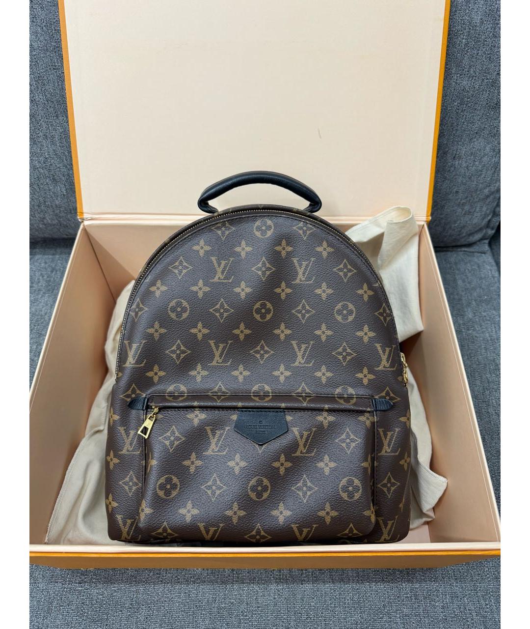 LOUIS VUITTON Коричневый кожаный рюкзак, фото 8