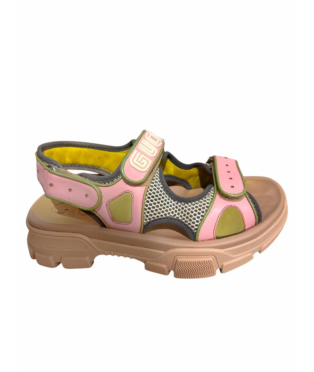 GUCCI Мульти кожаные сандалии, фото 1