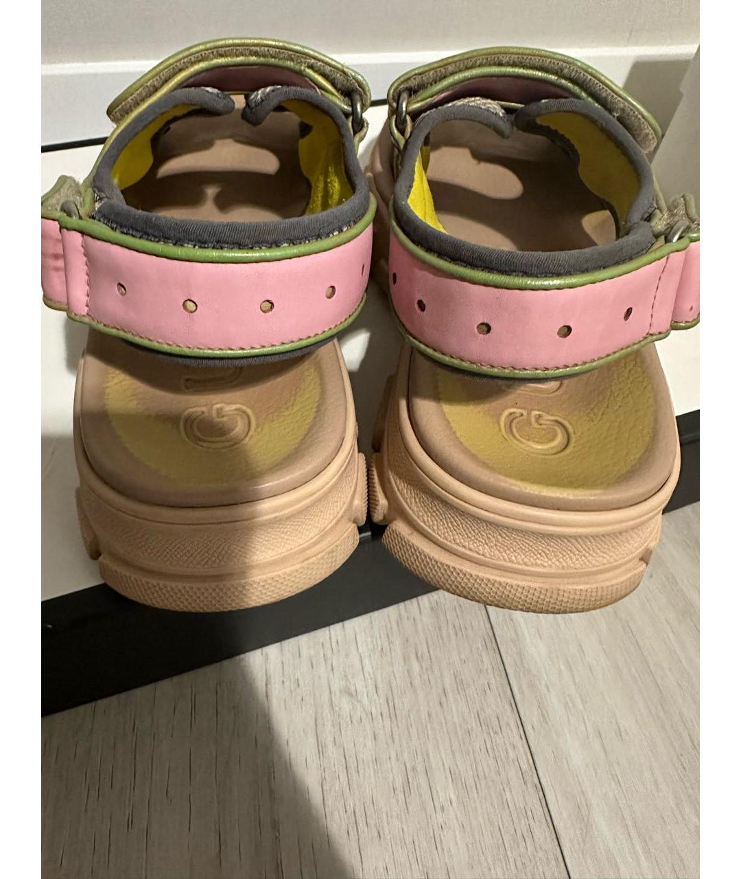 GUCCI Мульти кожаные сандалии, фото 4
