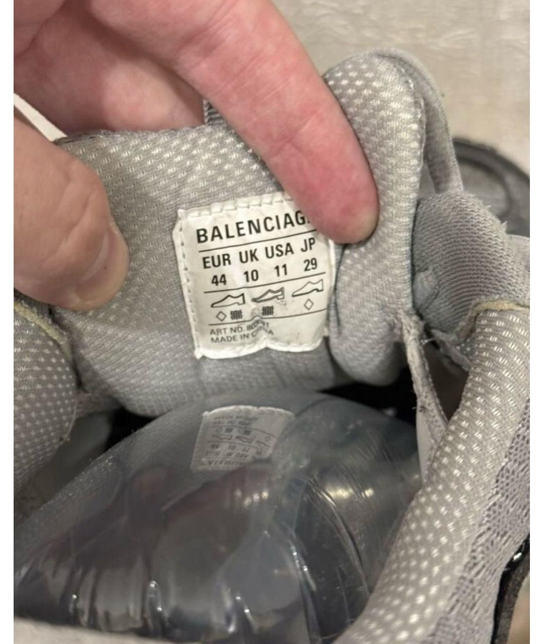 BALENCIAGA Серые низкие кроссовки / кеды, фото 6
