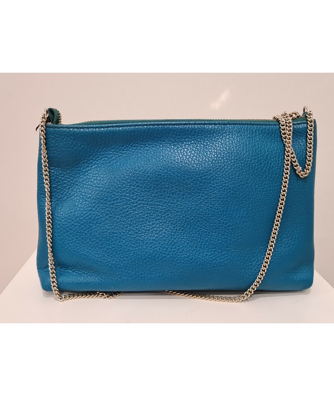 TRUSSARDI Синяя кожаная сумка тоут, фото 3