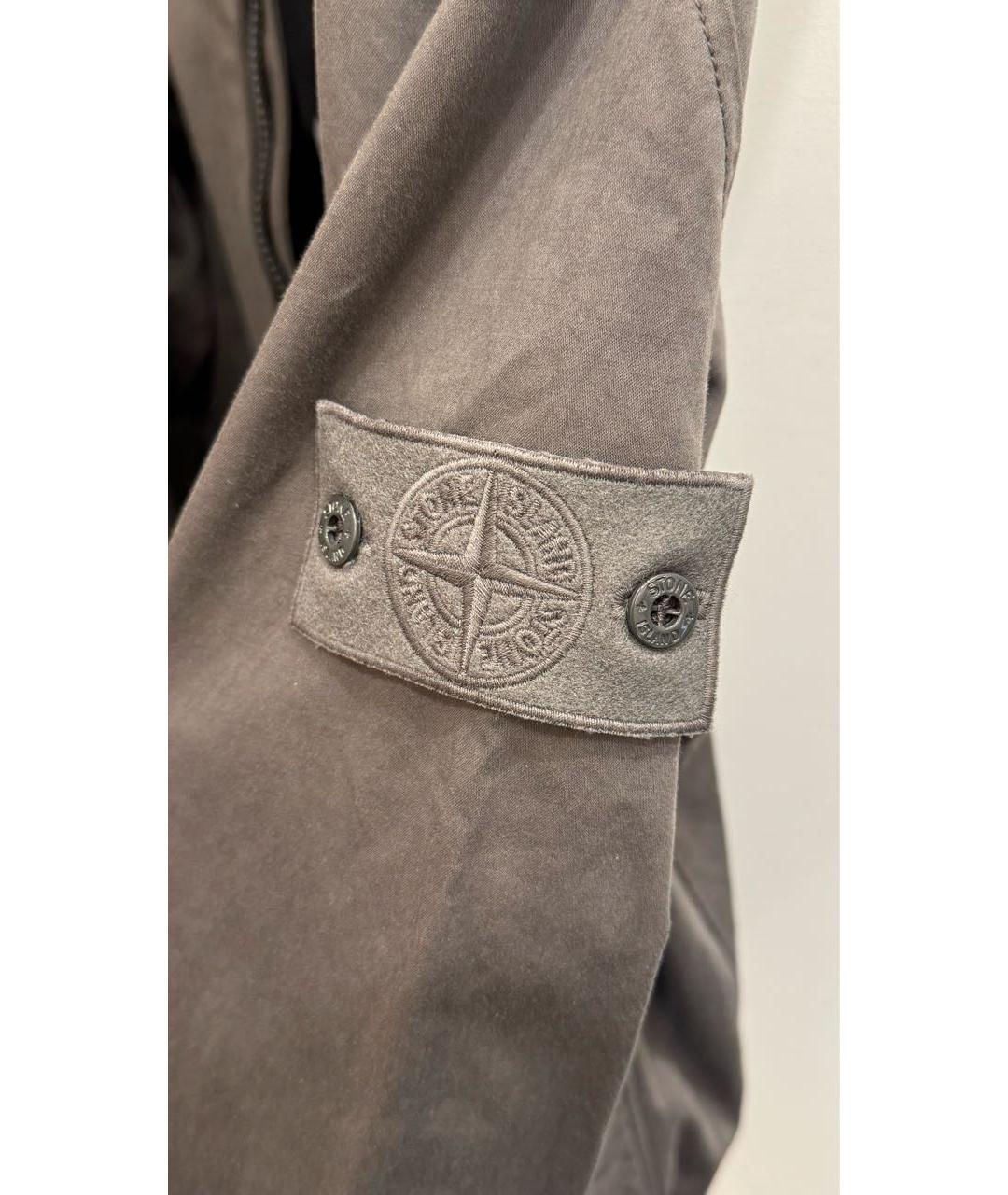 STONE ISLAND Антрацитовая хлопковая куртка, фото 3
