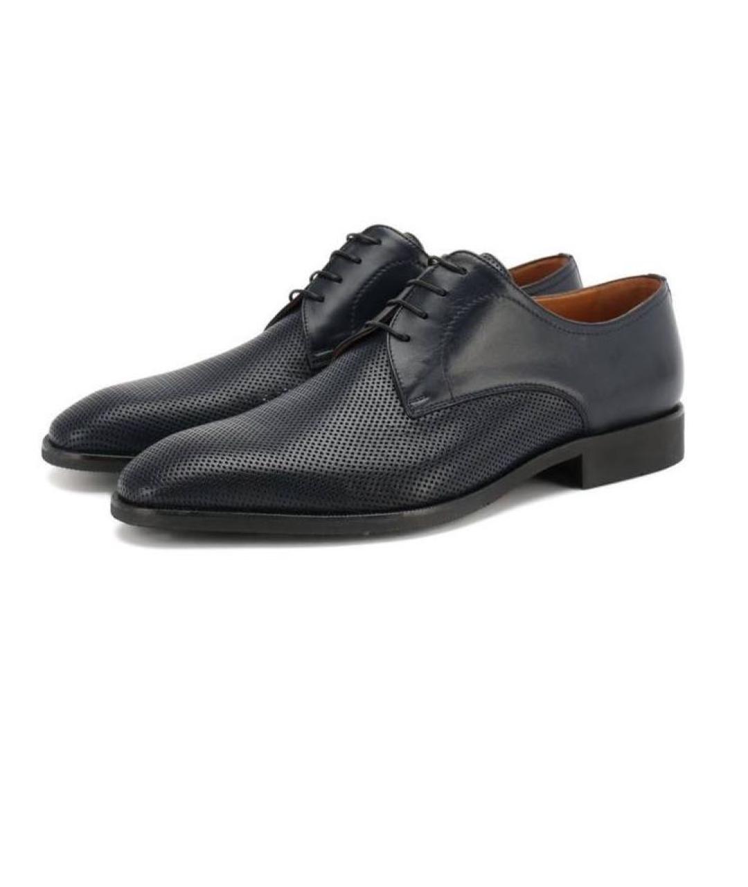CORNELIANI Черные кожаные низкие ботинки, фото 2