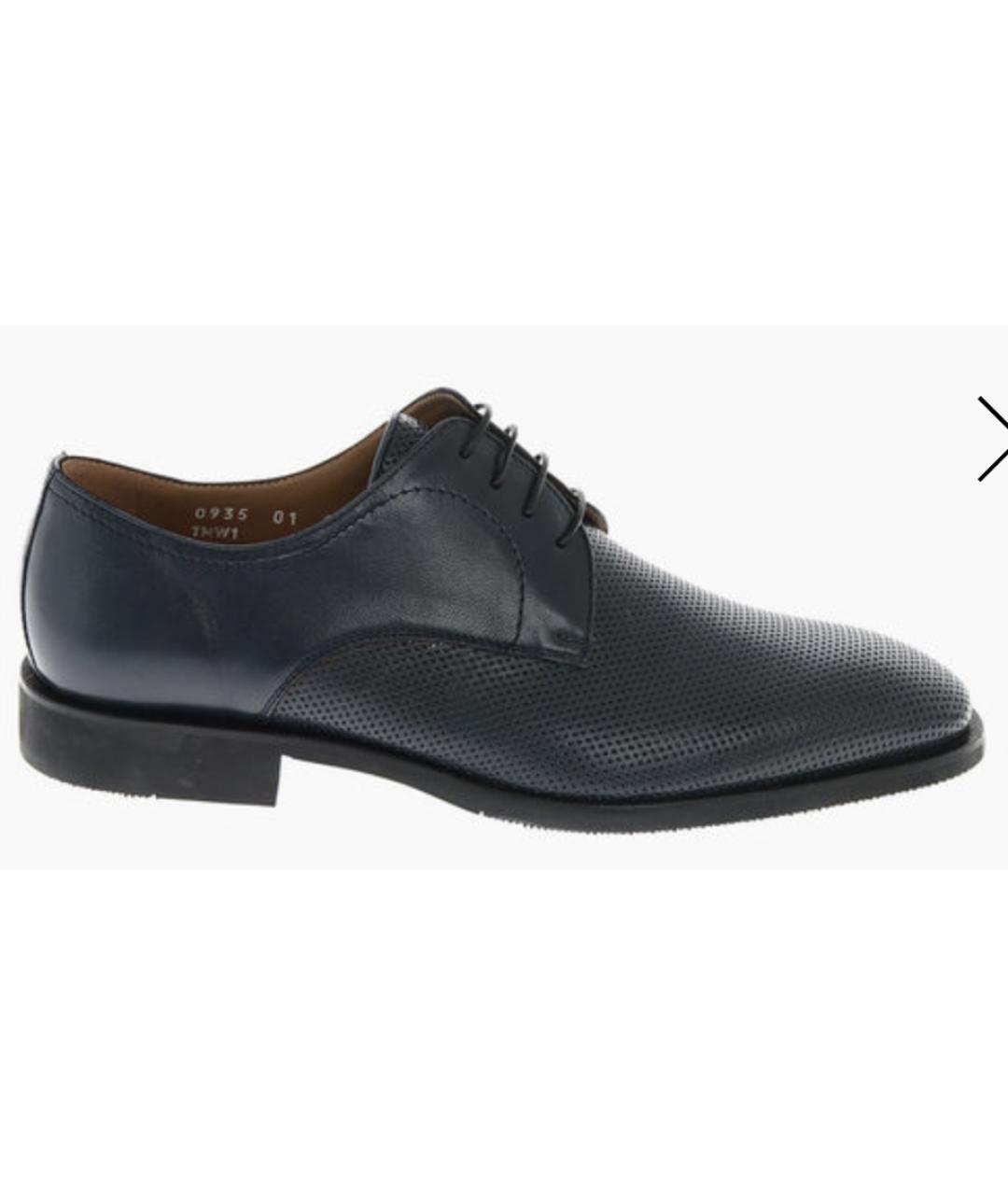 CORNELIANI Черные кожаные низкие ботинки, фото 10