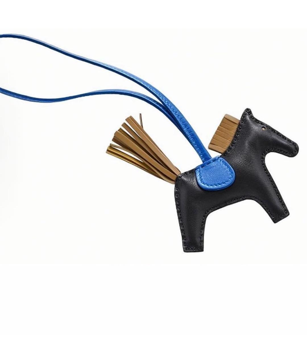 HERMES Черный брелок, фото 3