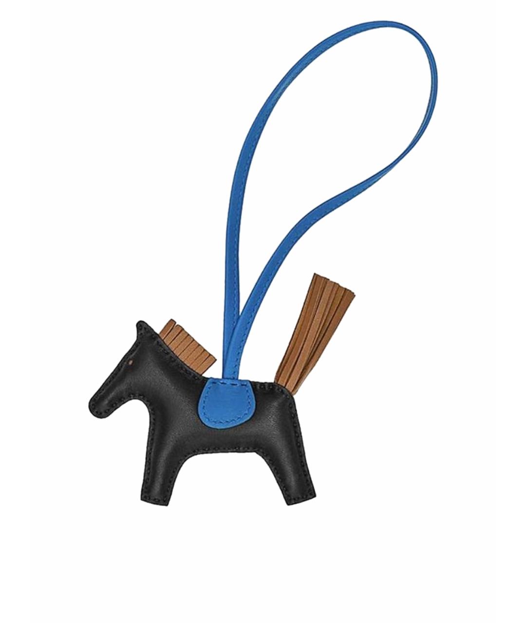 HERMES Черный брелок, фото 1