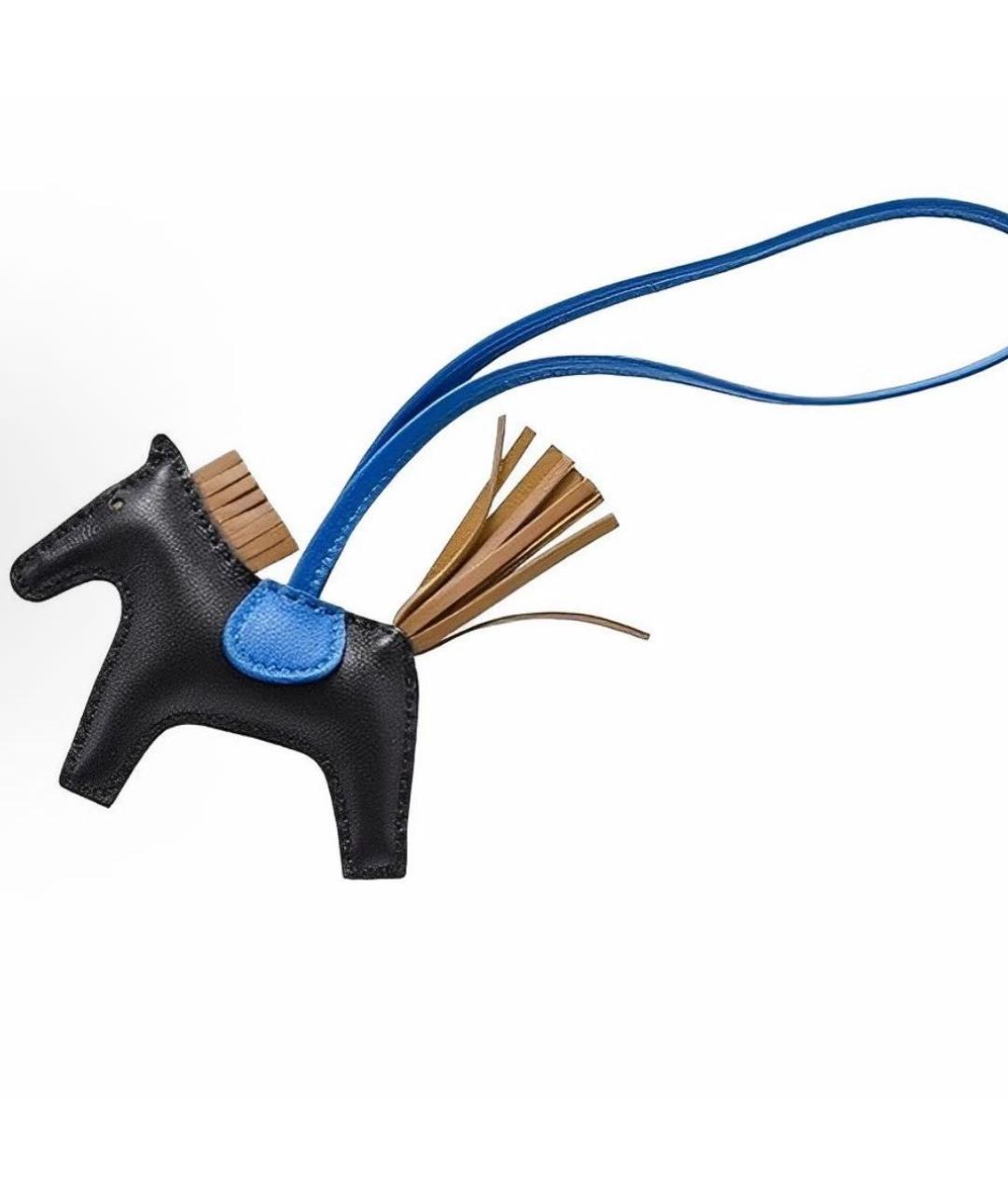 HERMES Черный брелок, фото 5