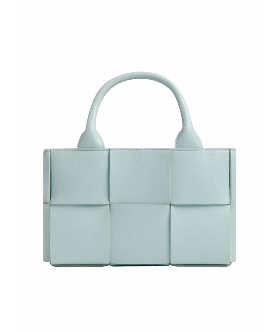 BOTTEGA VENETA Голубая кожаная сумка тоут, фото 1