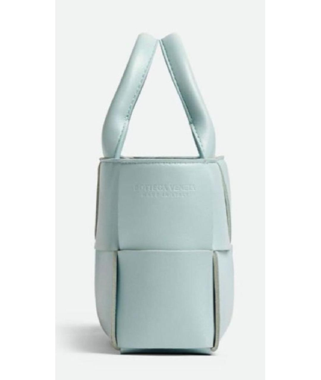 BOTTEGA VENETA Голубая кожаная сумка тоут, фото 3
