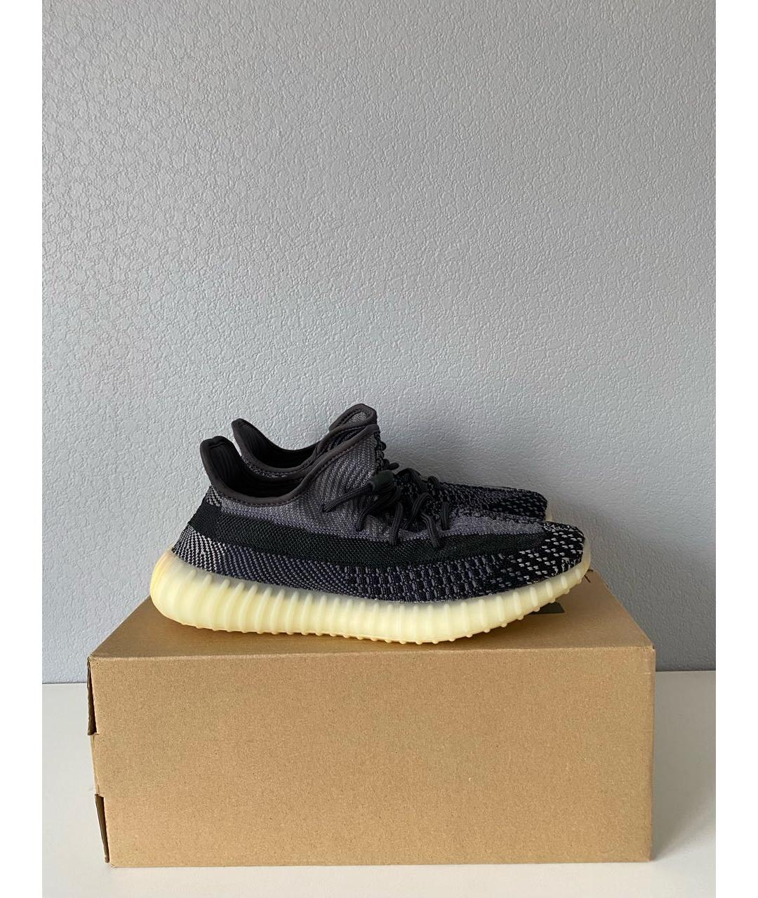 ADIDAS YEEZY Темно-синие текстильные кроссовки, фото 4