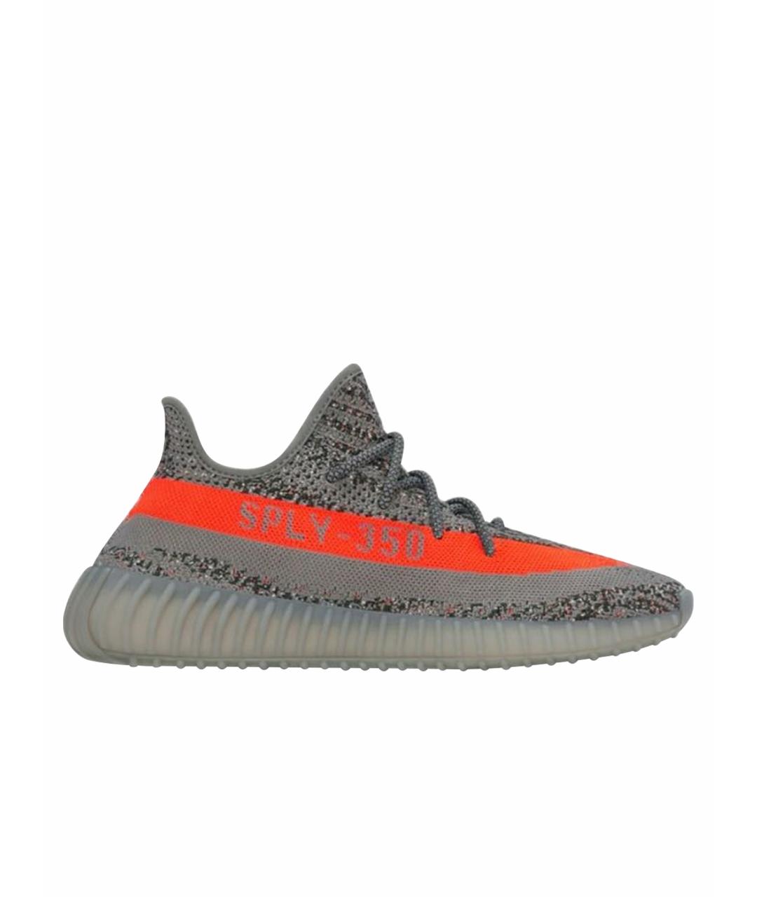 ADIDAS YEEZY Серые текстильные кроссовки, фото 1