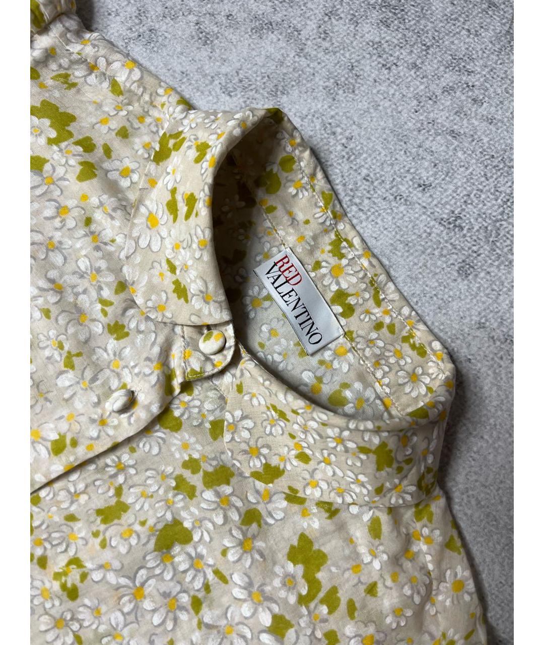 RED VALENTINO Мульти шелковая блузы, фото 4