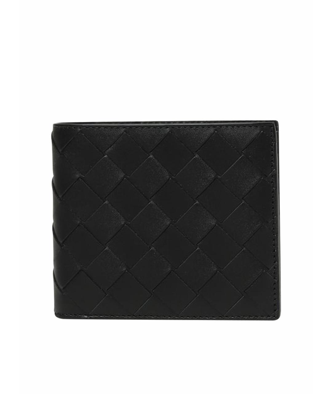 BOTTEGA VENETA Черный кожаный кошелек, фото 1