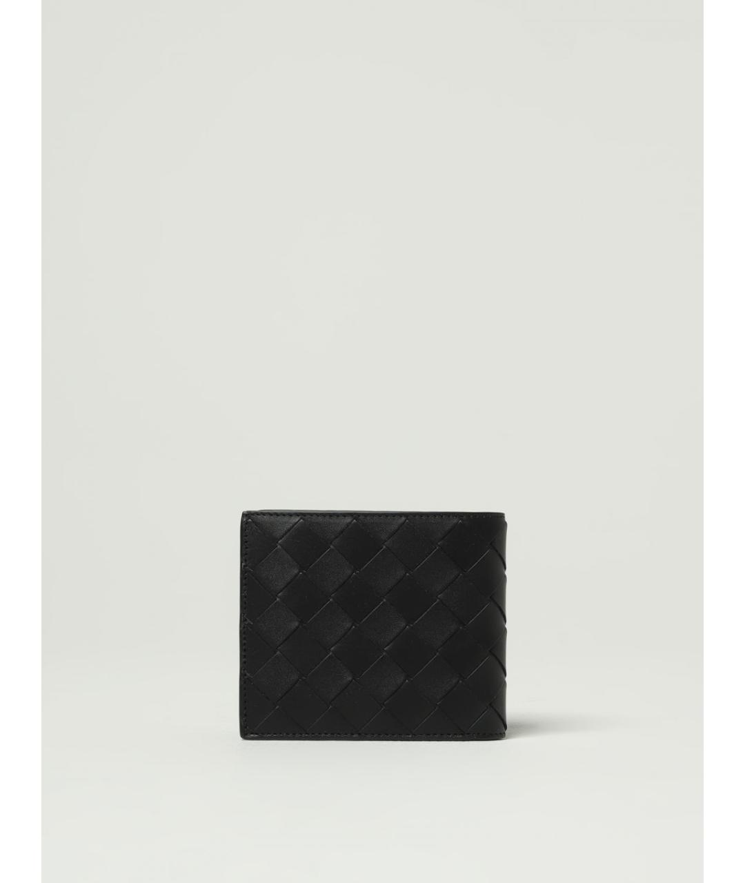 BOTTEGA VENETA Черный кожаный кошелек, фото 3