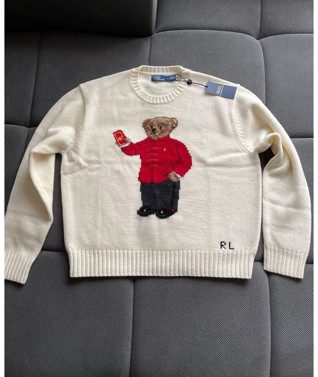 POLO RALPH LAUREN Белый шерстяной джемпер / свитер, фото 3
