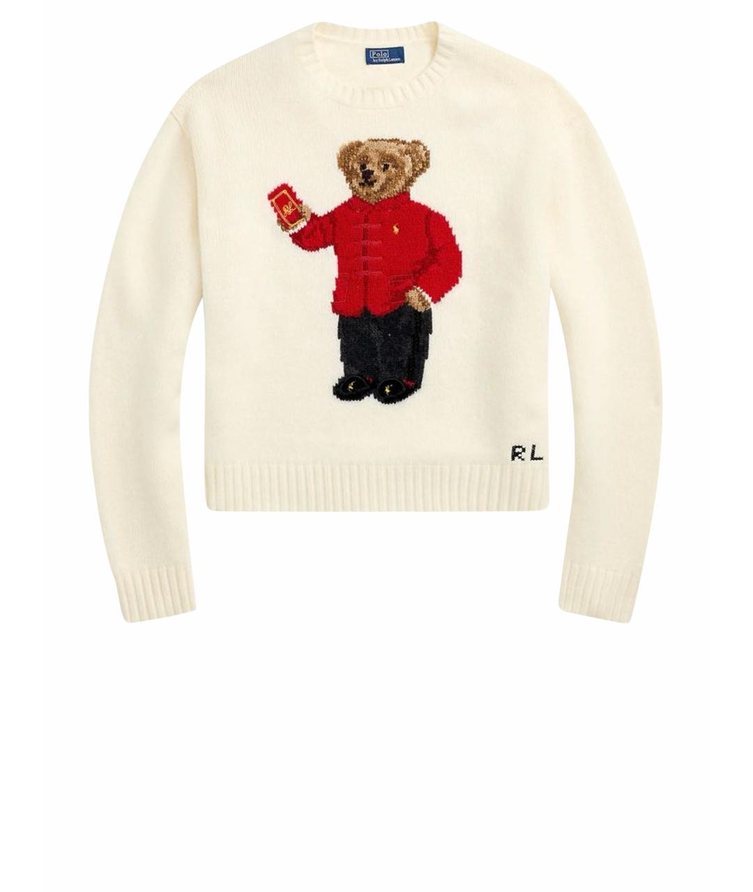 POLO RALPH LAUREN Белый шерстяной джемпер / свитер, фото 1