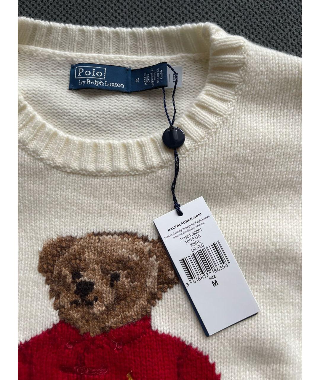 POLO RALPH LAUREN Белый шерстяной джемпер / свитер, фото 6