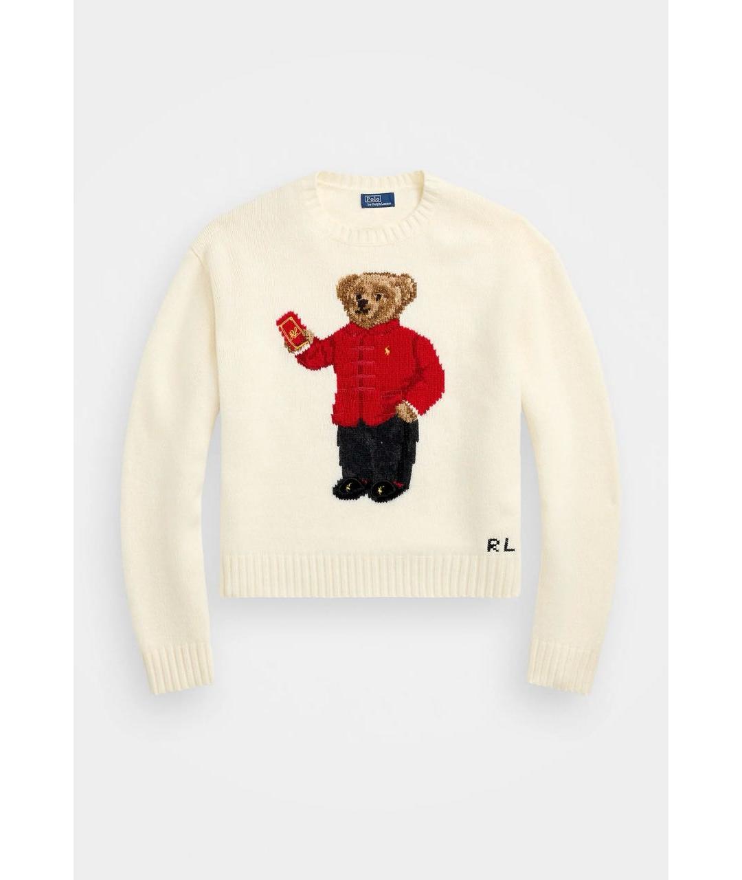 POLO RALPH LAUREN Белый шерстяной джемпер / свитер, фото 9