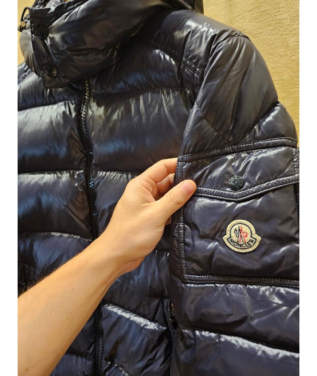 MONCLER Темно-синий пуховик, фото 5