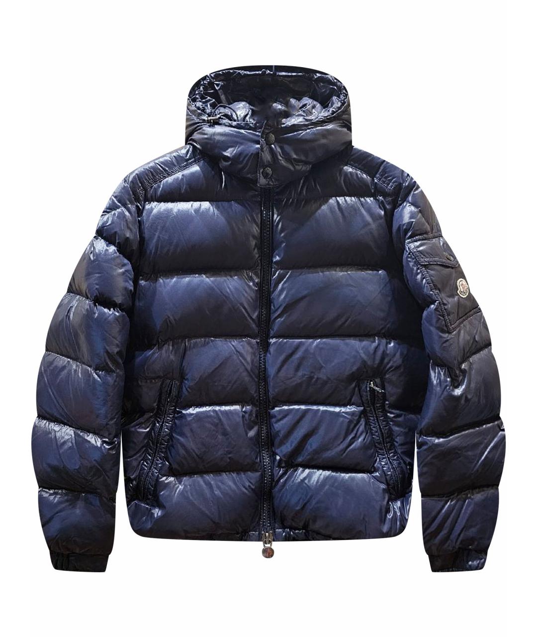 MONCLER Темно-синий пуховик, фото 1