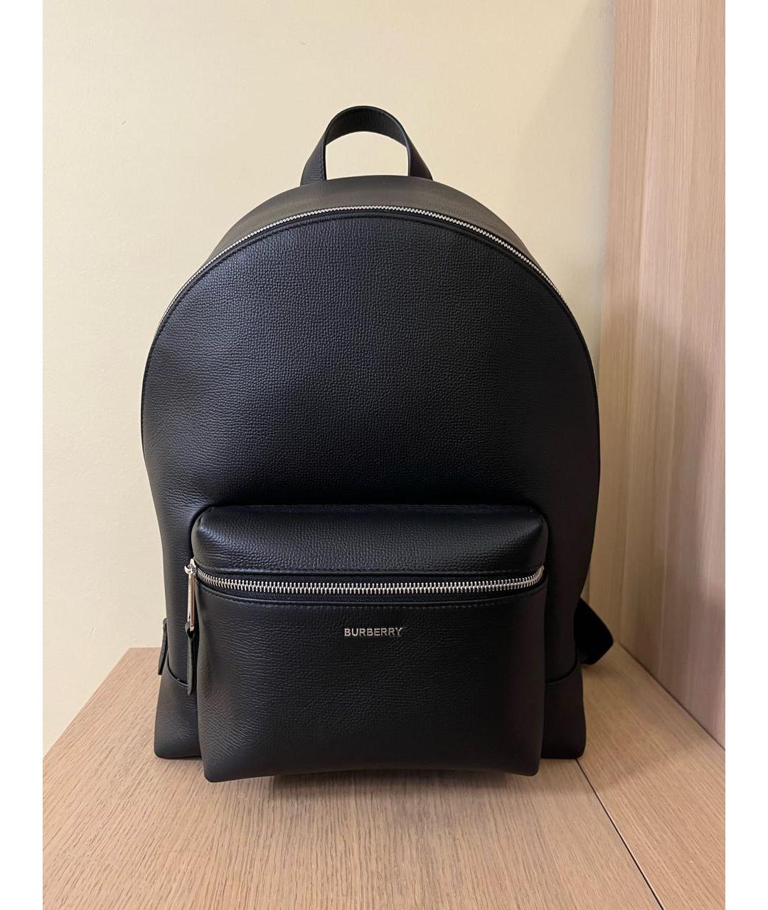 BURBERRY Черный кожаный рюкзак, фото 5