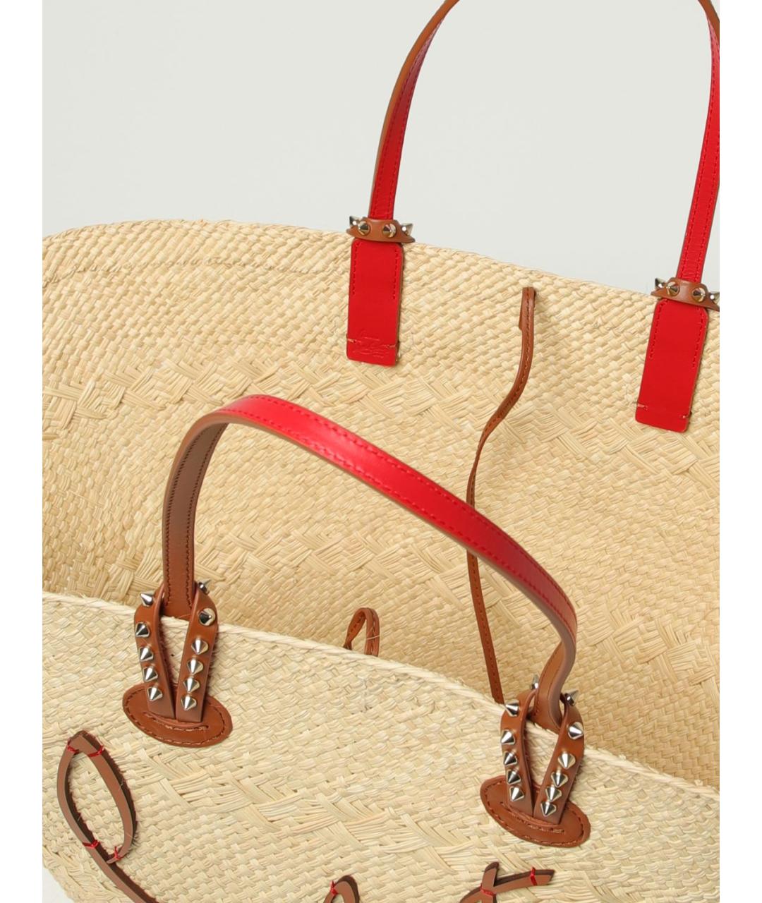 CHRISTIAN LOUBOUTIN Бежевая сумка тоут, фото 2