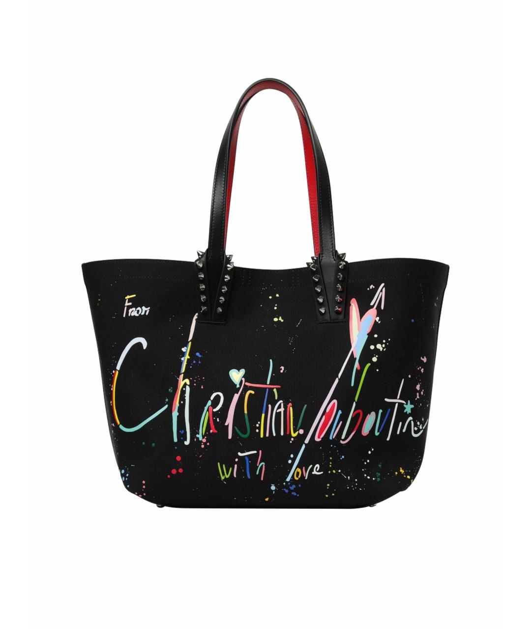 CHRISTIAN LOUBOUTIN Черная сумка тоут, фото 1