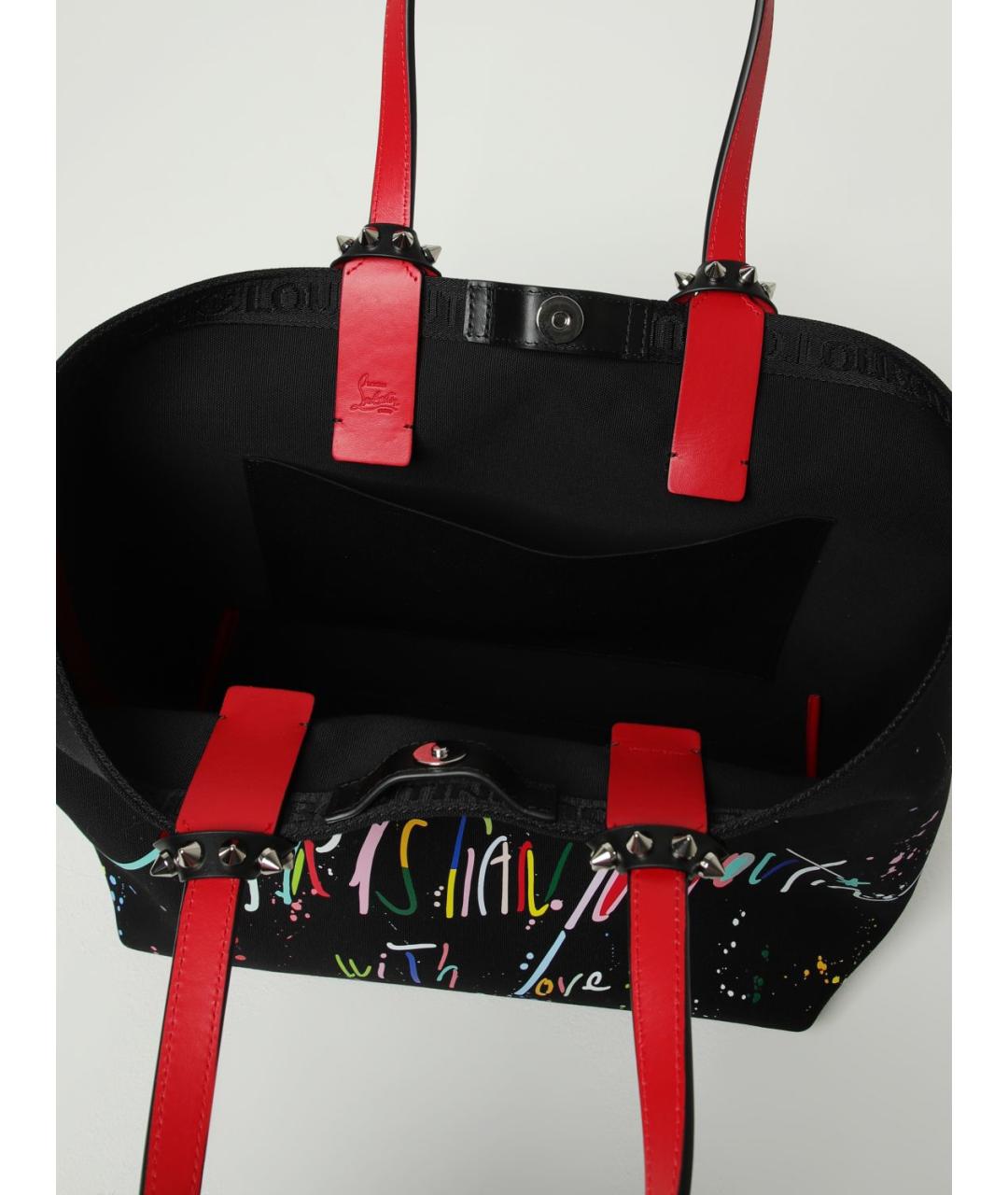 CHRISTIAN LOUBOUTIN Черная сумка тоут, фото 4