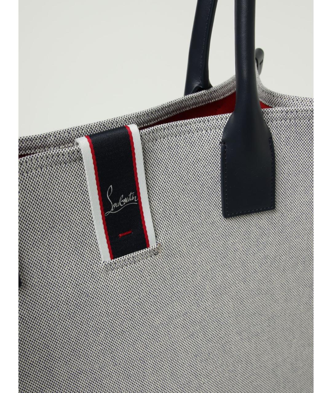 CHRISTIAN LOUBOUTIN Серая сумка тоут, фото 3