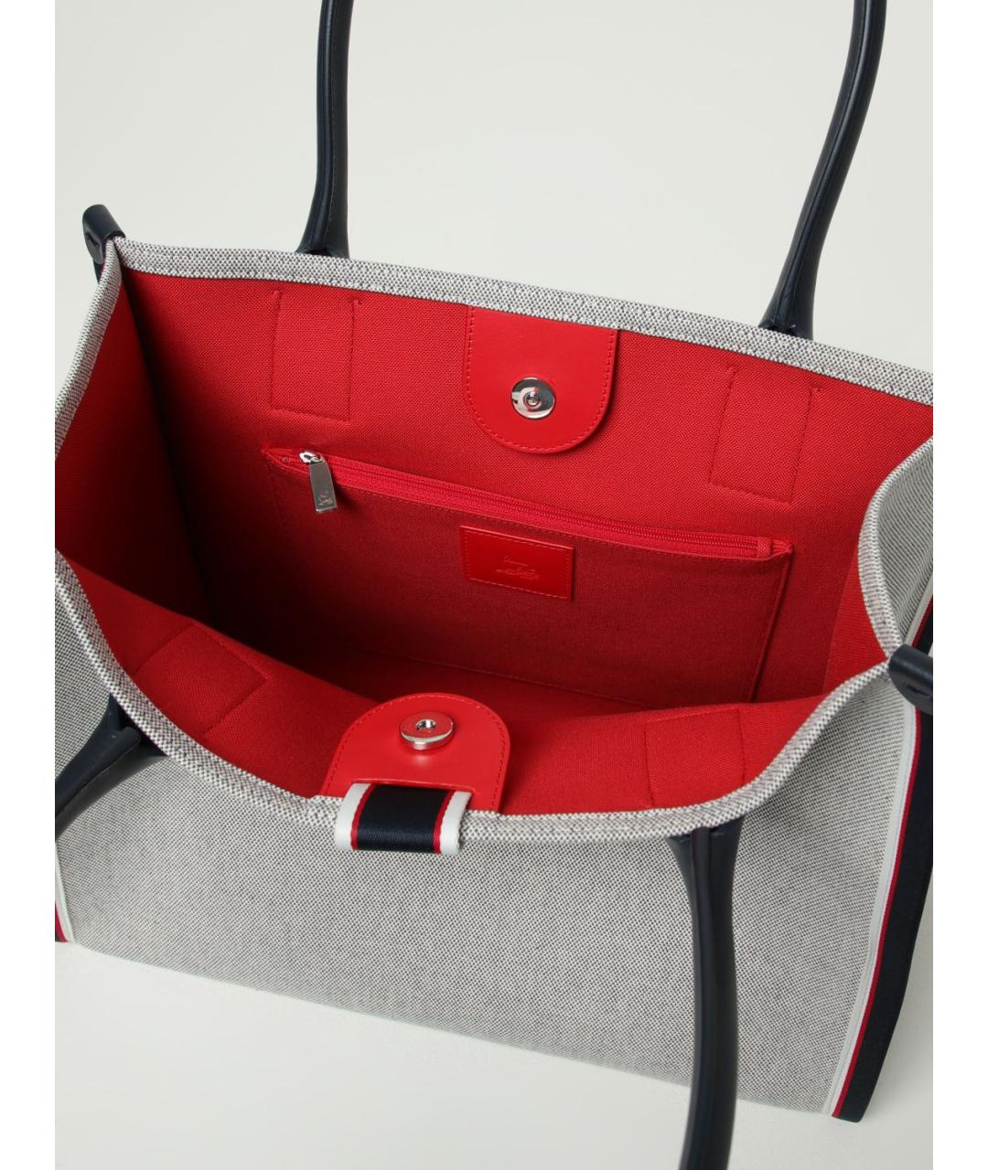 CHRISTIAN LOUBOUTIN Серая сумка тоут, фото 4