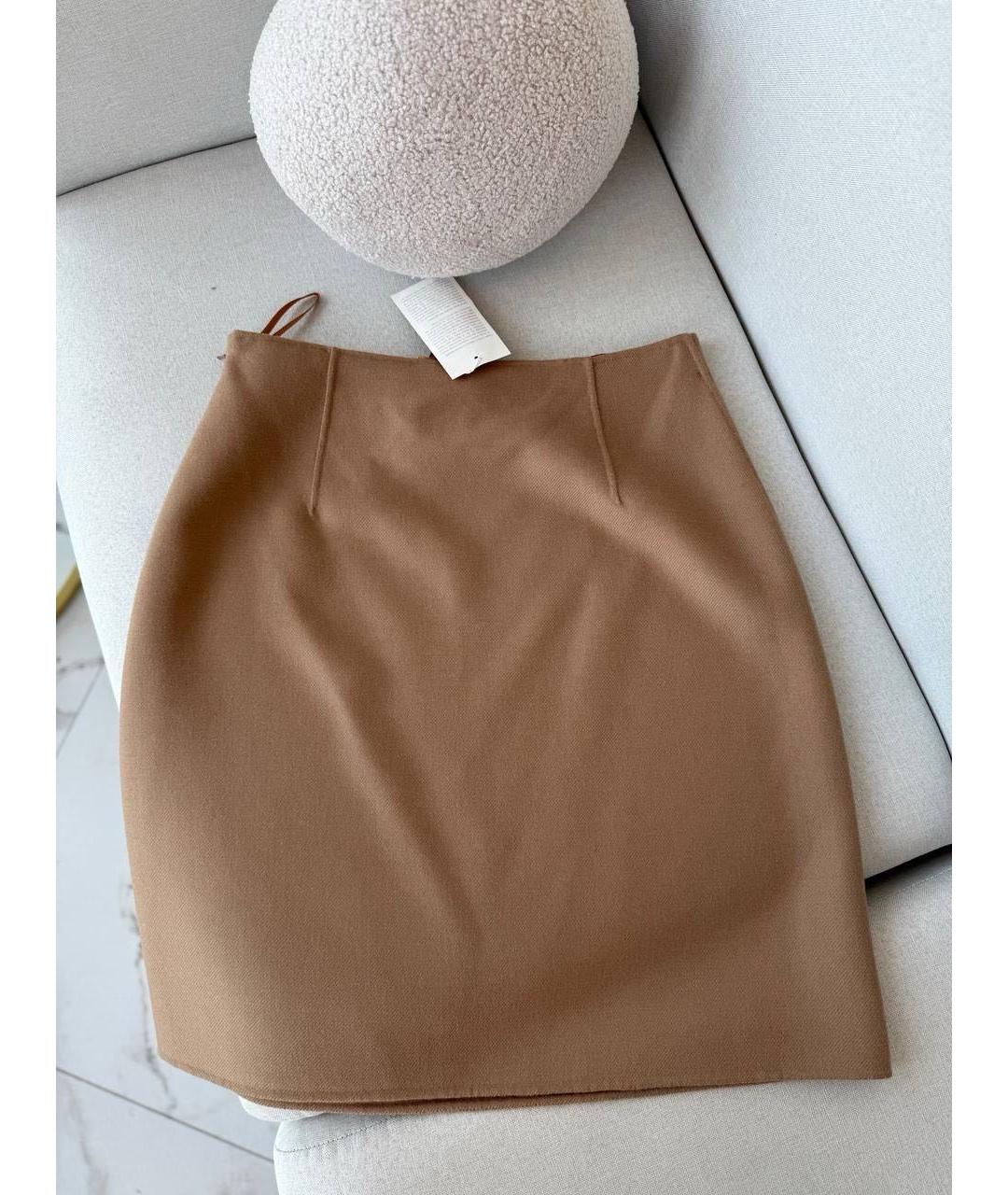 WEEKEND MAX MARA Бежевая юбка мини, фото 2