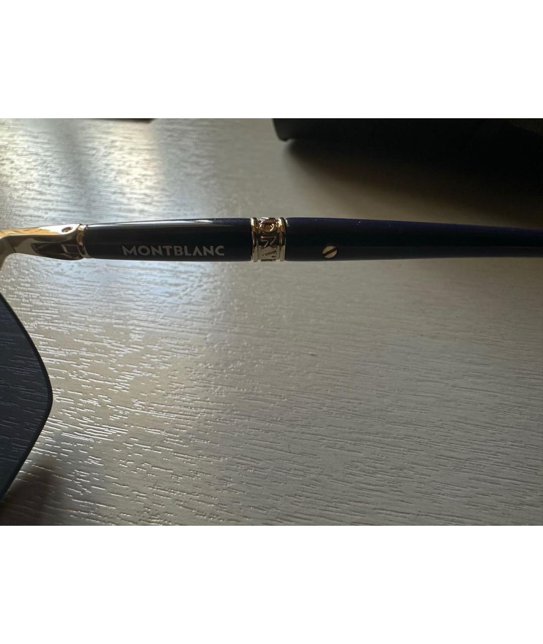 MONTBLANC Темно-синие пластиковые солнцезащитные очки, фото 5