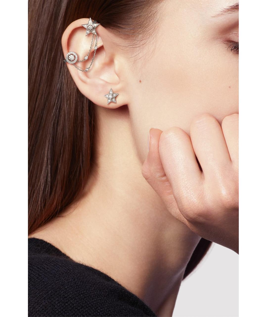 CHANEL Серебряные серьги из белого золота, фото 3