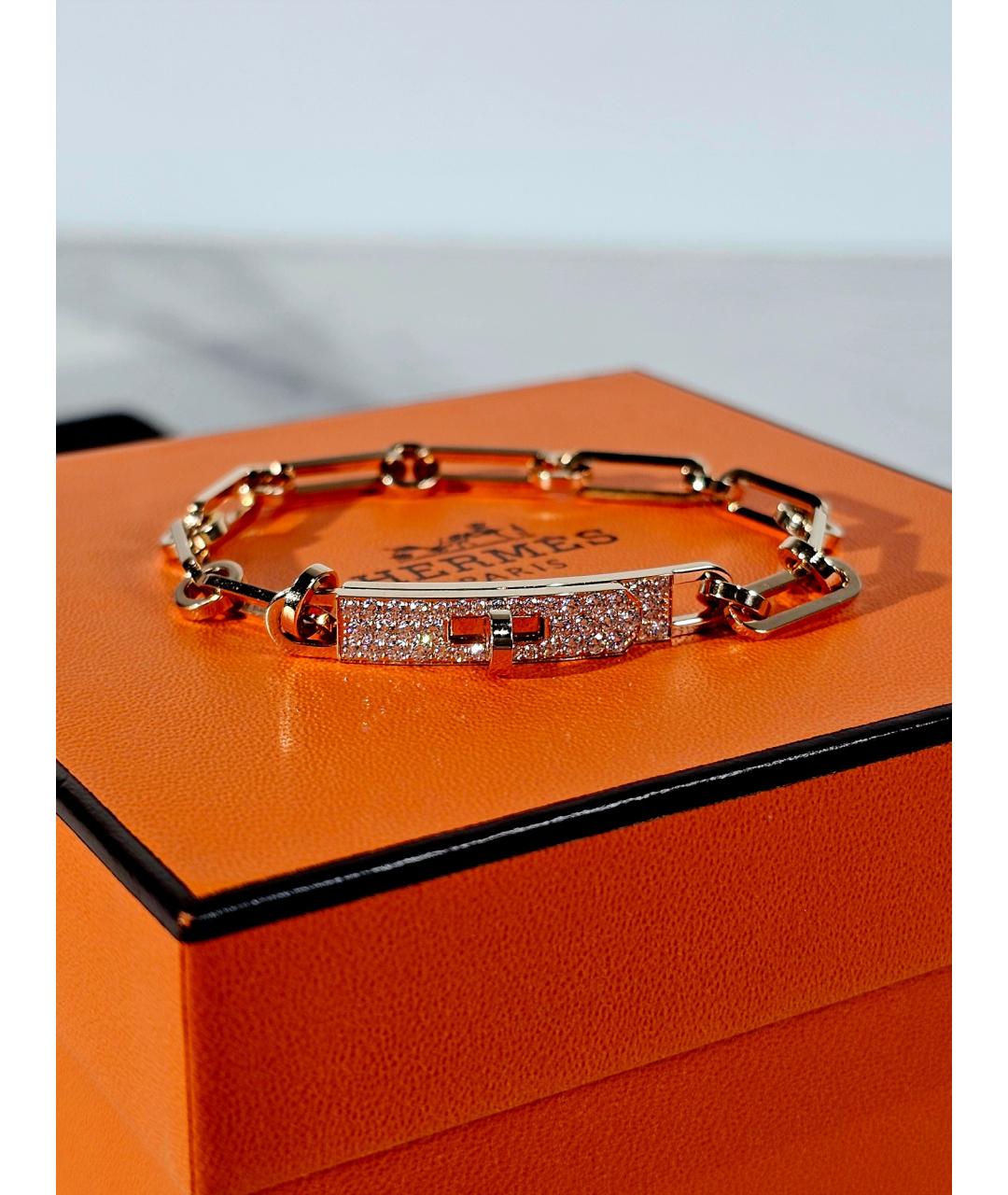HERMES Золотой браслет из розового золота, фото 2