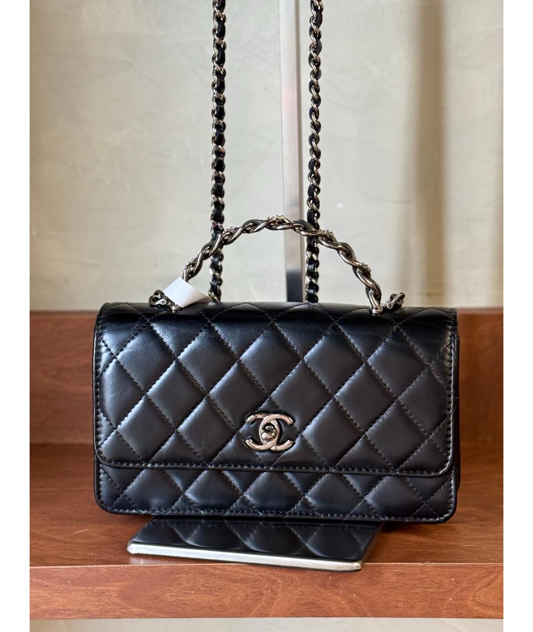CHANEL Черная кожаная сумка тоут, фото 3