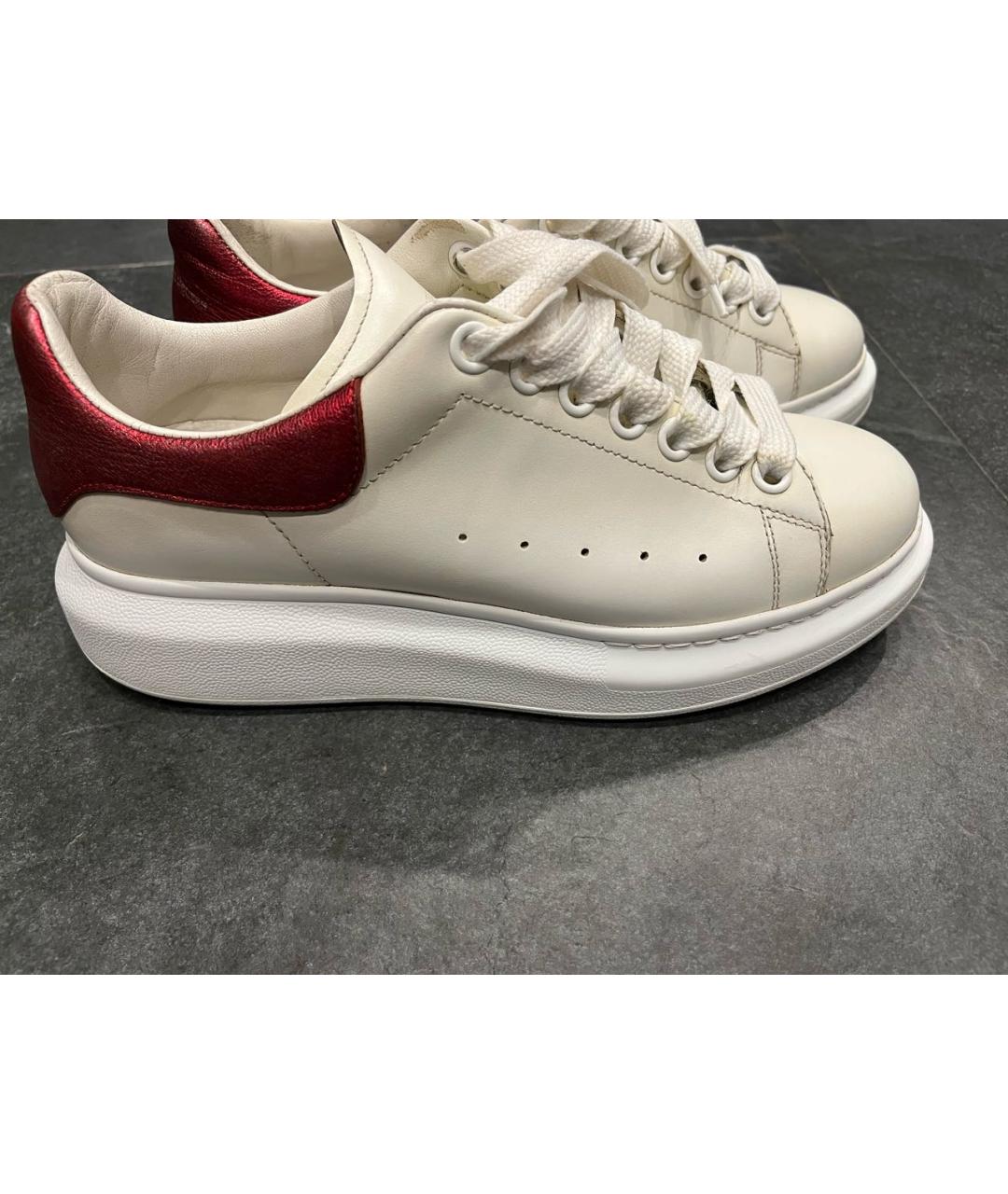 ALEXANDER MCQUEEN Белые кожаные кеды, фото 5