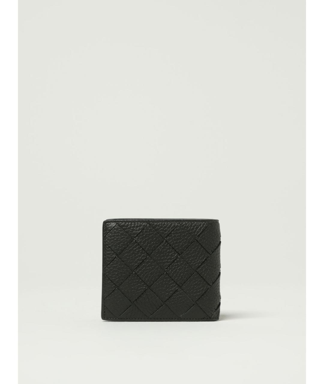 BOTTEGA VENETA Черный кожаный кошелек, фото 3