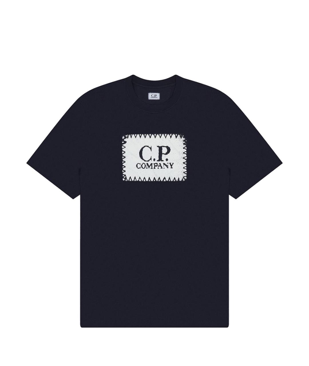 CP COMPANY Темно-синяя хлопковая футболка, фото 8