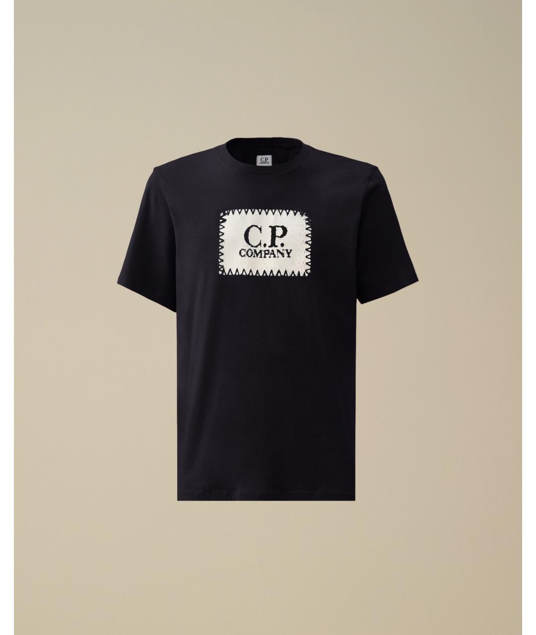 CP COMPANY Темно-синяя хлопковая футболка, фото 7