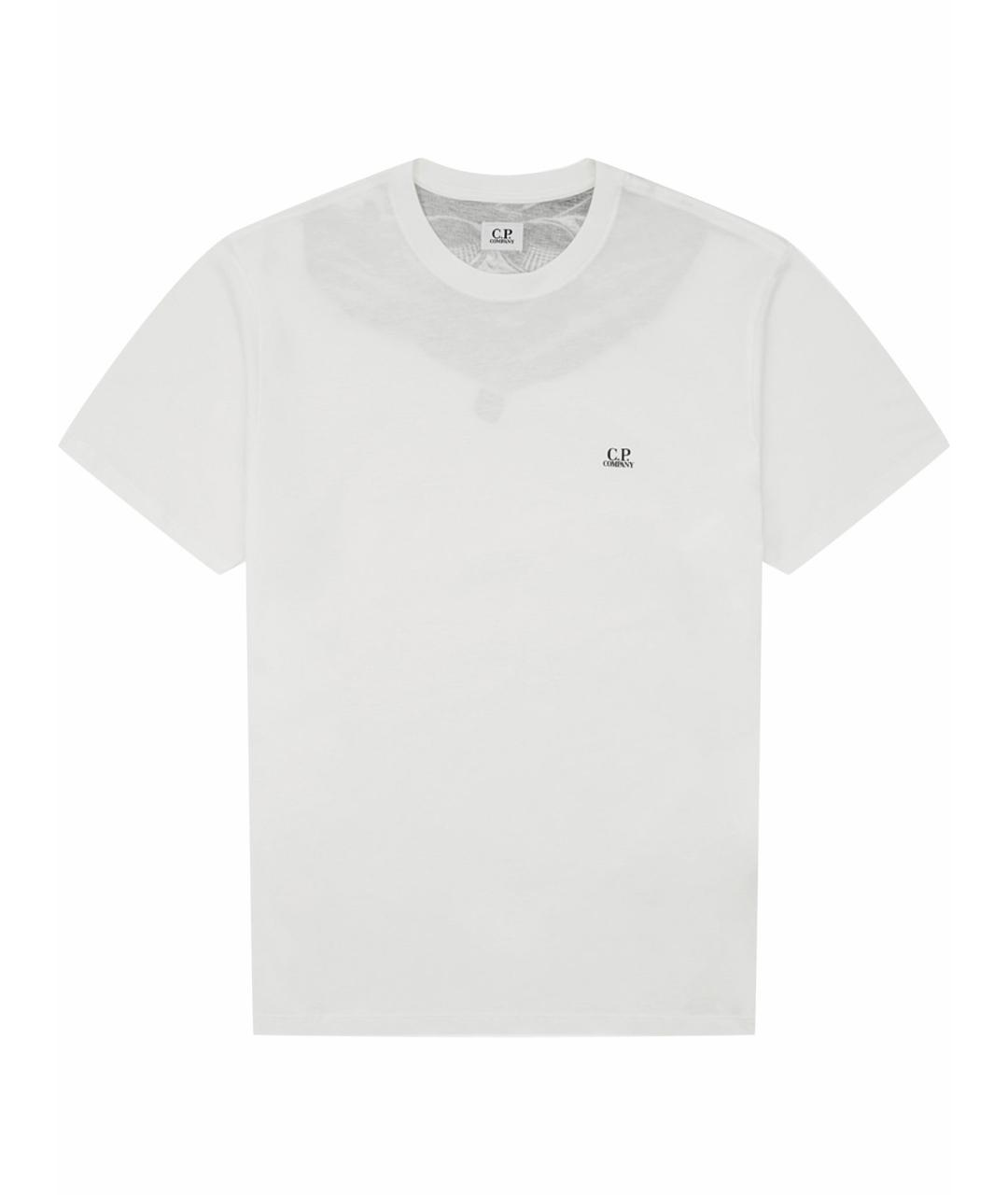 CP COMPANY Белая хлопковая футболка, фото 1