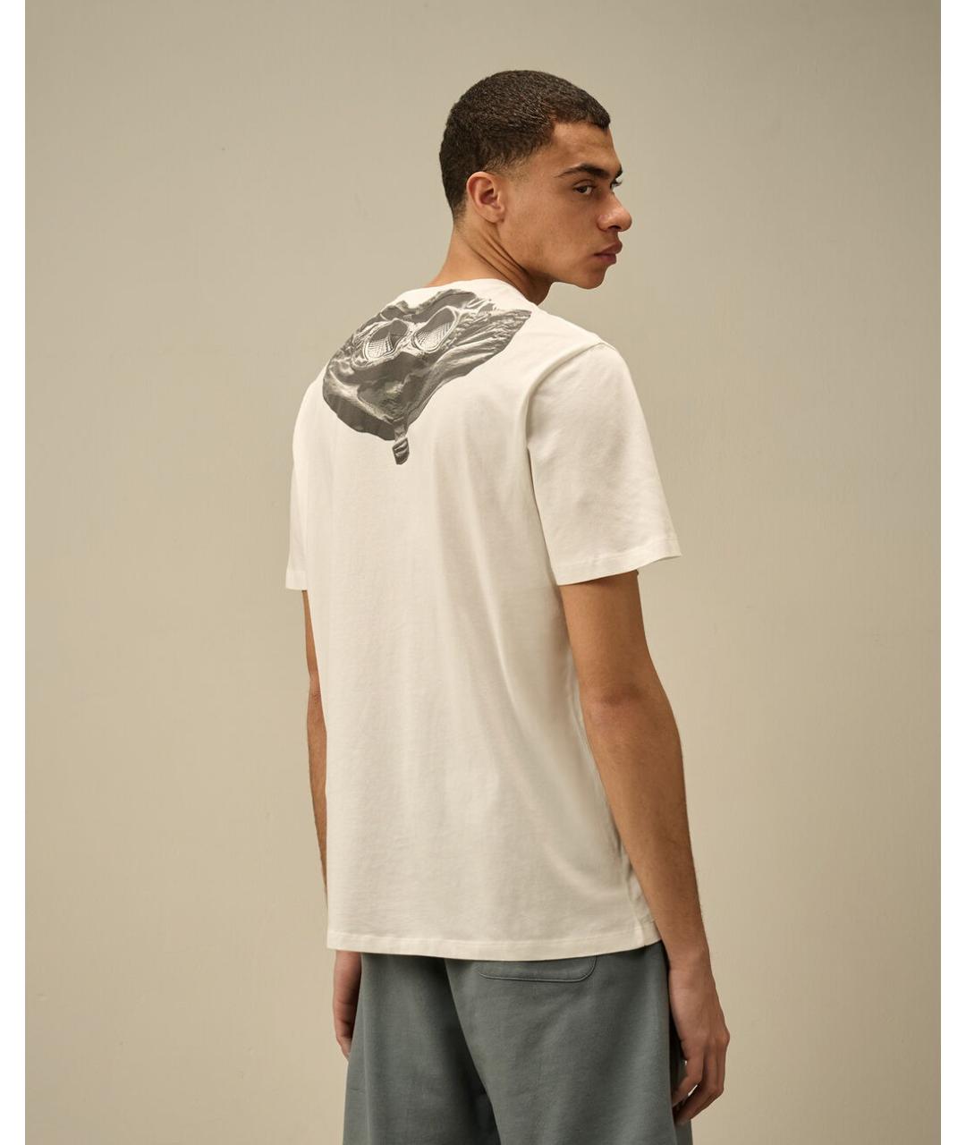 CP COMPANY Белая хлопковая футболка, фото 5