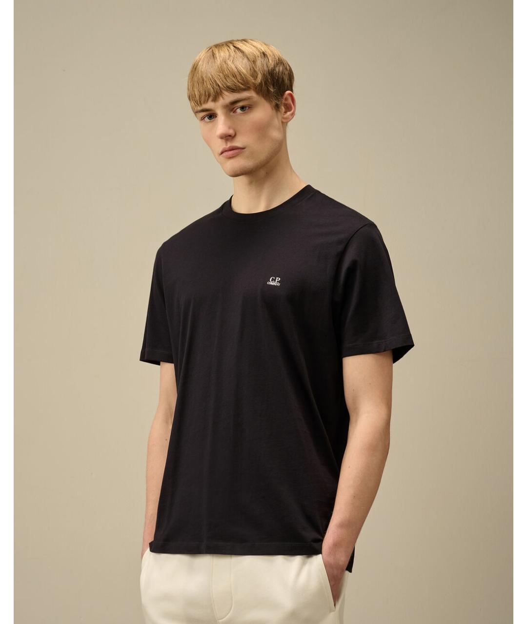 CP COMPANY Темно-синяя хлопковая футболка, фото 5