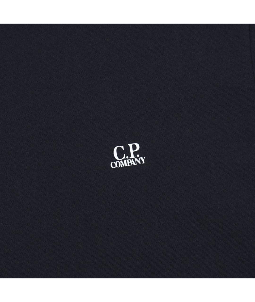 CP COMPANY Темно-синяя хлопковая футболка, фото 3