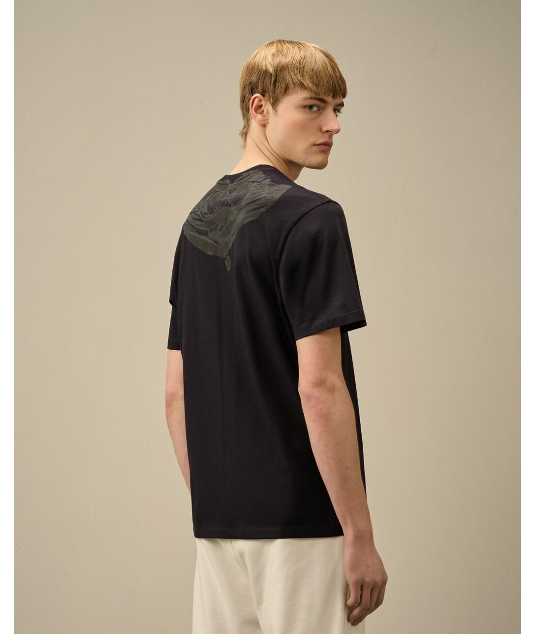 CP COMPANY Темно-синяя хлопковая футболка, фото 6