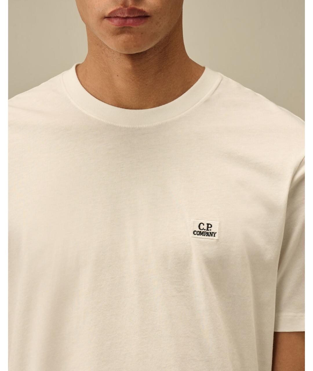 CP COMPANY Белая хлопковая футболка, фото 6